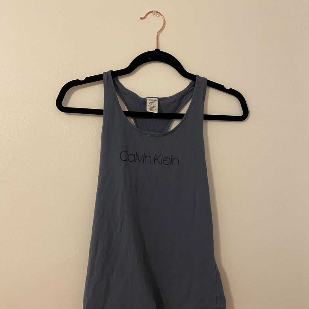 Calvin Klein navy tank top.